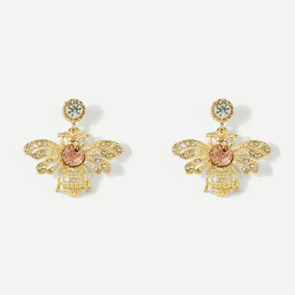 KATHRYN Rhinestone Bee Earrings